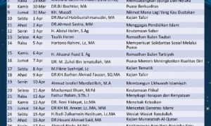 Jadwal Kultum Shubuh Ramadhan 1444H